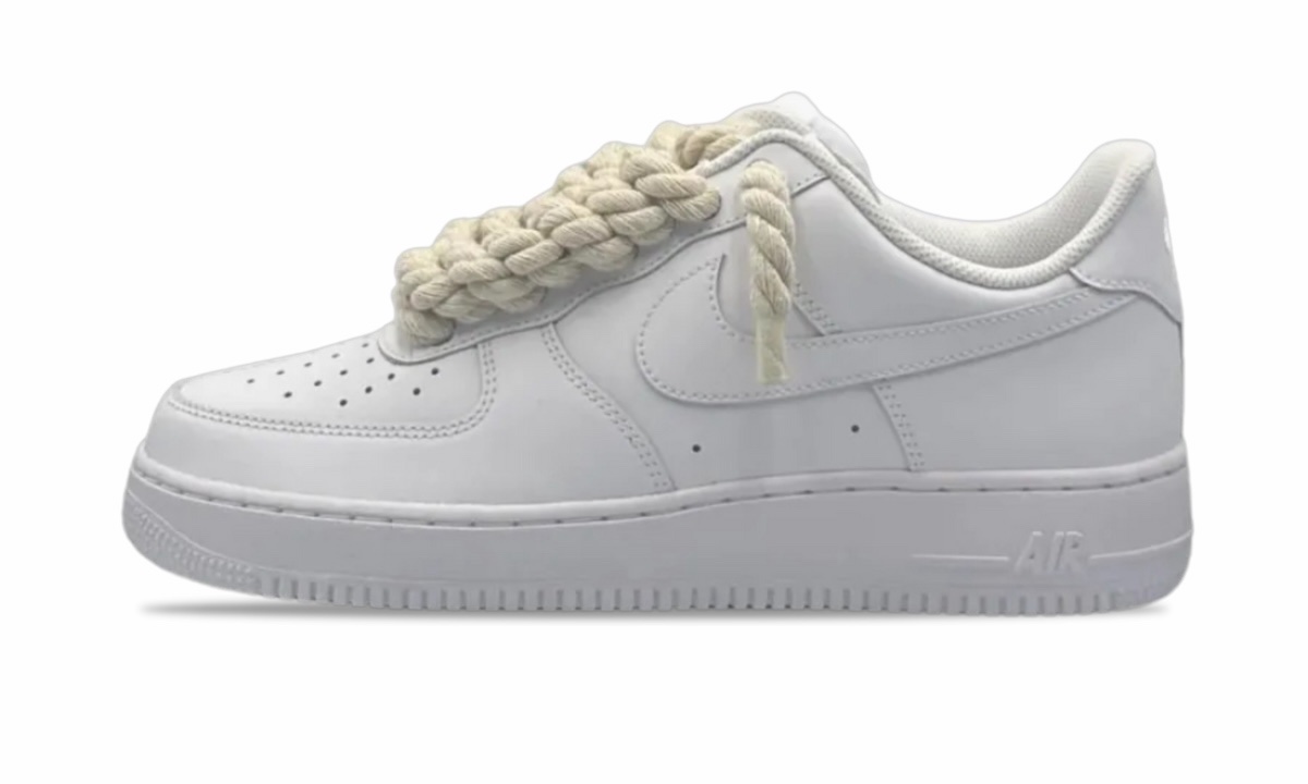 photoroom_20260227_041448 NIKE AIR FORCE 1 CHUNKY ROPE LACES BEIGE - Figura 1